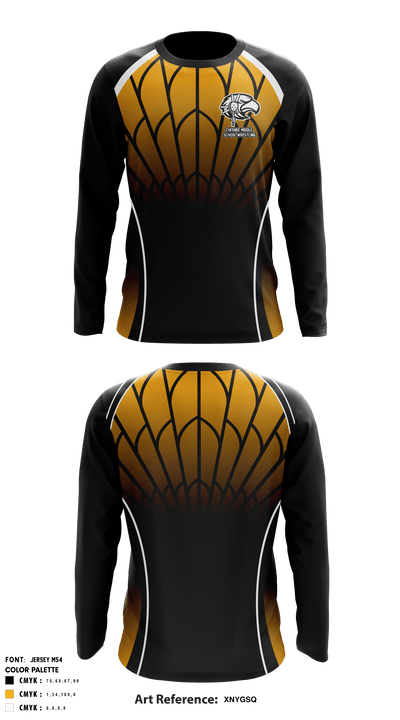 Chesnee Middle School Wrestling 47059950 Long Sleeve Shooting Shirt - 1
