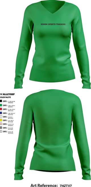 Women's Long Sleeve Vneck Shirt, Venom Sports Training, Men's Basketball, Teamtime, Team time, sublimation, custom sports apparel, team uniforms, spirit wear, spiritwear, sports uniforms, custom shirts, team store, custom team store, fundraiser sports, apparel fundraiser