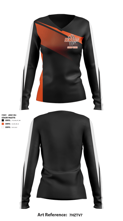 Aledo Youth Football And Cheer 30183246 Women's Long Sleeve V-neck Shirt - 1
