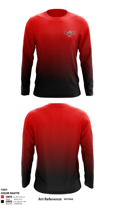 Renton Redhawks 34124165 Long Sleeve Performance Shirt - 3
