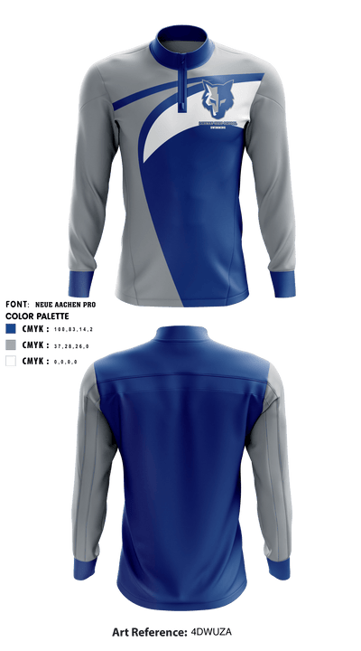Kyle Lehman High School Swimming 62684356 Quarter Zip Jacket - 2