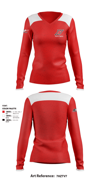 Women's Long Sleeve Vneck Shirt, Neptune High School Softball, Softball, Teamtime, Team time, sublimation, custom sports apparel, team uniforms, spirit wear, spiritwear, sports uniforms, custom shirts, team store, custom team store, fundraiser sports, apparel fundraiser