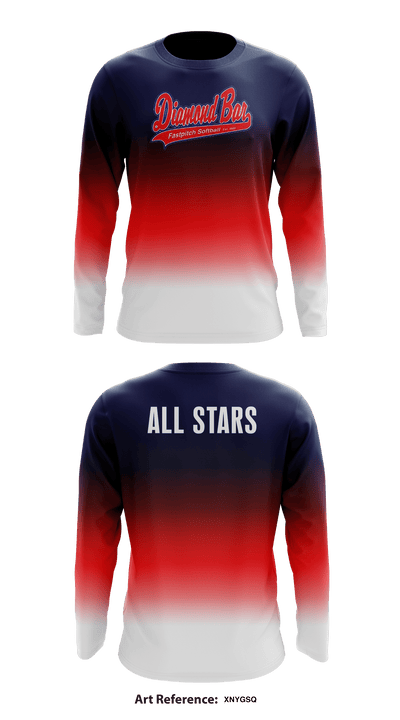 Diamond Bar Girls Softball 1743931 Long Sleeve Performance Shirt - 1