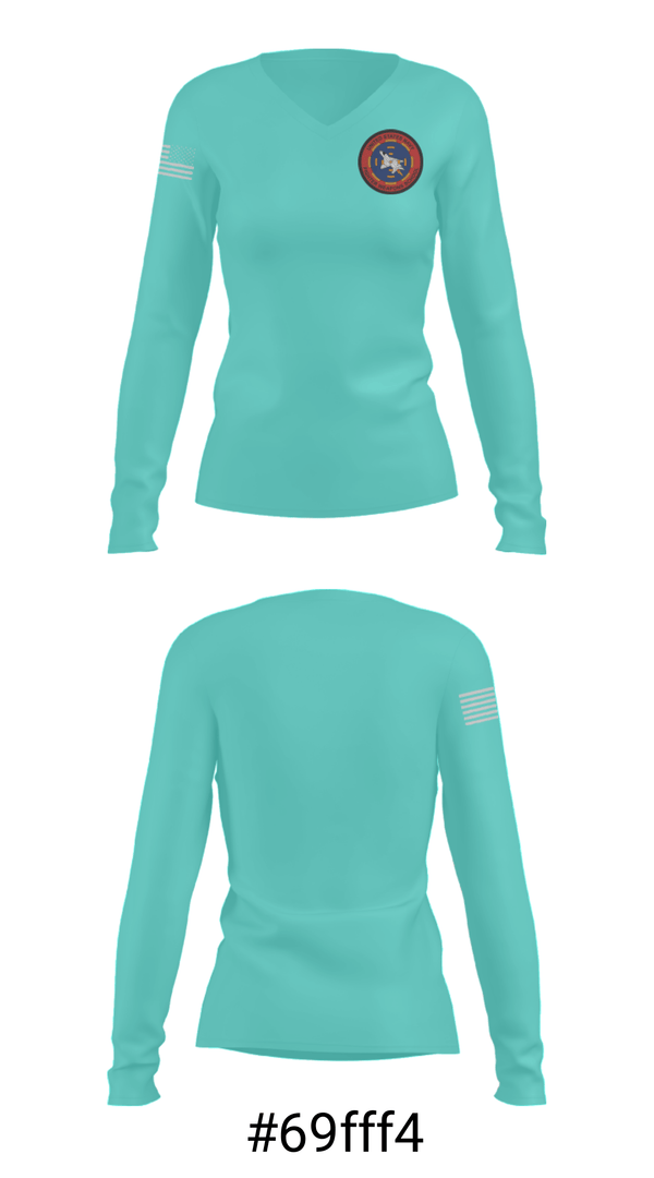 Women's Long Sleeve Vneck Shirt, , Navy, Teamtime, Team time, sublimation, custom sports apparel, team uniforms, spirit wear, spiritwear, sports uniforms, custom shirts, team store, custom team store, fundraiser sports, apparel fundraiser