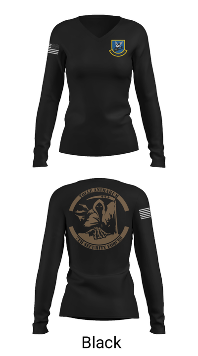 7th Security Forces 36998584 Women's Long Sleeve V-neck Shirt - 33