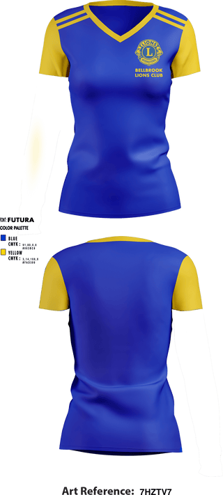 Women's Short Sleeve Vneck Shirt, Bellbrook Lions Club, Spirit Store, Teamtime, Team time, sublimation, custom sports apparel, team uniforms, spirit wear, spiritwear, sports uniforms, custom shirts, team store, custom team store, fundraiser sports, apparel fundraiser