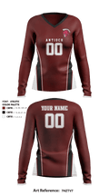 Antioch Middle School Volleyball 9817929 Women's Long Sleeve V-neck Shirt - 4