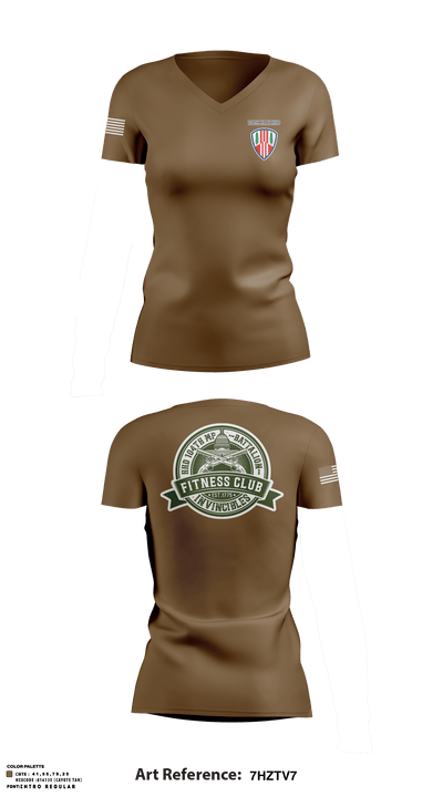 104th MP BN HHD 71367291 Women's Short Sleeve V-neck Shirt - 8