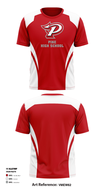 Pike High School 12877641 Short Sleeve Performance Shirt - 1