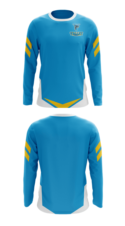 Valley High School Golf 33800482 Long Sleeve Performance Shirt - 1