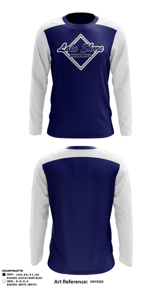 Long Sleeve Performance Shirt, Lakeshore Youth Baseball Association, Baseball, Teamtime, Team time, sublimation, custom sports apparel, team uniforms, spirit wear, spiritwear, sports uniforms, custom shirts, team store, custom team store, fundraiser sports, apparel fundraiser