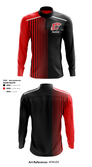 Quarter Zip Jacket, Wagner High School Basketball, Men's Basketball, Teamtime, Team time, sublimation, custom sports apparel, team uniforms, spirit wear, spiritwear, sports uniforms, custom shirts, team store, custom team store, fundraiser sports, apparel fundraiser