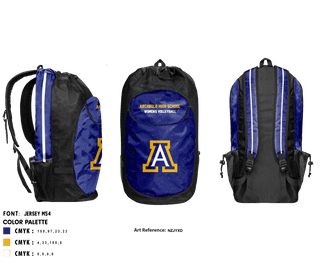 Gear Bag, Archbold High School Women's Volleyball, Women's Volleyball, Teamtime, Team time, sublimation, custom sports apparel, team uniforms, spirit wear, spiritwear, sports uniforms, custom shirts, team store, custom team store, fundraiser sports, apparel fundraiser