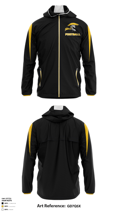 Waupun Warrior Football 75586591 Windbreaker - 1