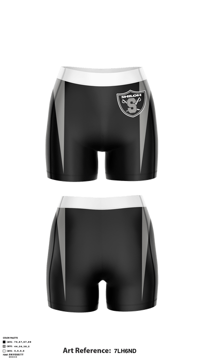 Shiloh High School Volleyball 94151360 Women's Compression Shorts - 1