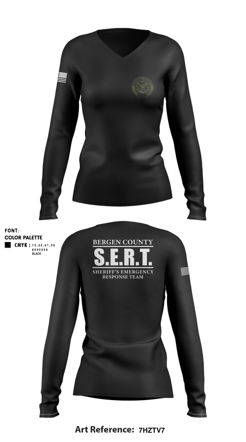 Women's Long Sleeve Vneck Shirt, , Police, Teamtime, Team time, sublimation, custom sports apparel, team uniforms, spirit wear, spiritwear, sports uniforms, custom shirts, team store, custom team store, fundraiser sports, apparel fundraiser