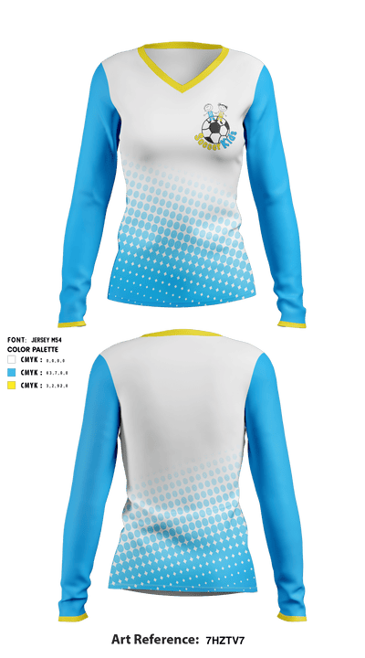 SoccerKids 22494380 Women's Long Sleeve V-neck Shirt - 1