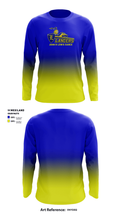 John R Lewis High School Dance 95156716 Long Sleeve Performance Shirt - 1