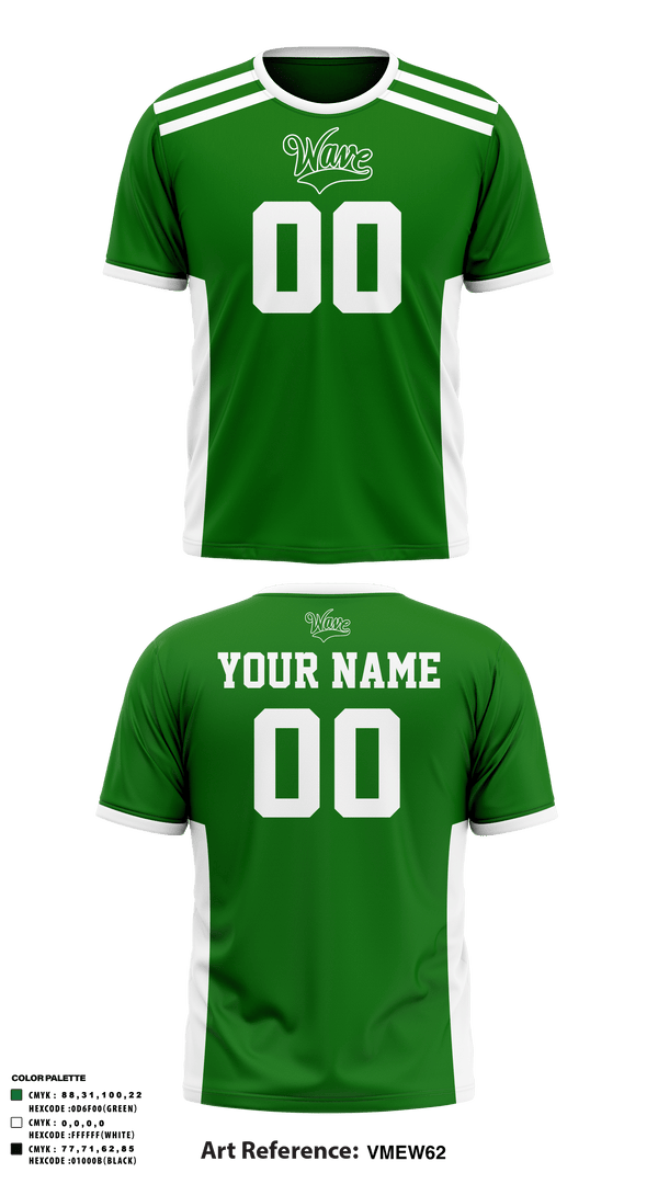 Short Sleeve Performance Shirt, Long Branch Green Wave, Football, Teamtime, Team time, sublimation, custom sports apparel, team uniforms, spirit wear, spiritwear, sports uniforms, custom shirts, team store, custom team store, fundraiser sports, apparel fundraiser