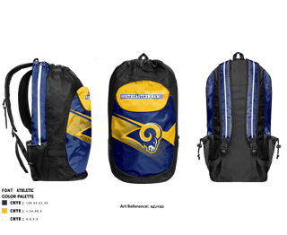 Gear Bag, Southeastern Rams, Football, Teamtime, Team time, sublimation, custom sports apparel, team uniforms, spirit wear, spiritwear, sports uniforms, custom shirts, team store, custom team store, fundraiser sports, apparel fundraiser