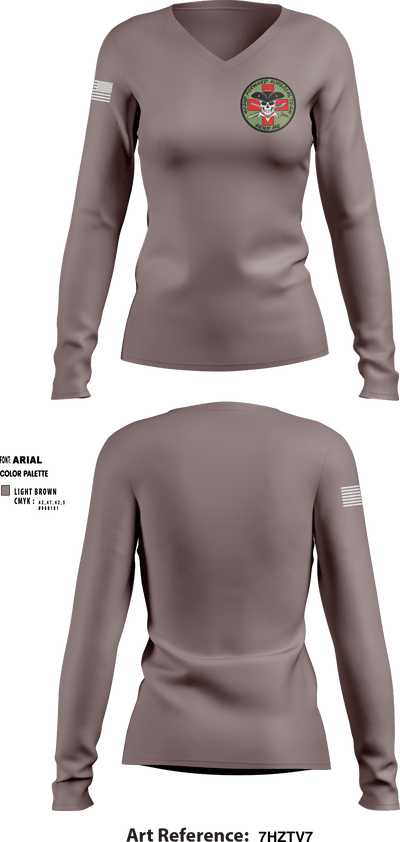 402nd Forward Surgical Team 1621441 Women's Long Sleeve V-neck Shirt - 1