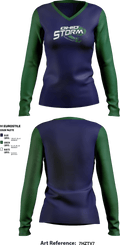Ohio Storm 23317525 Women's Long Sleeve V-neck Shirt - 1