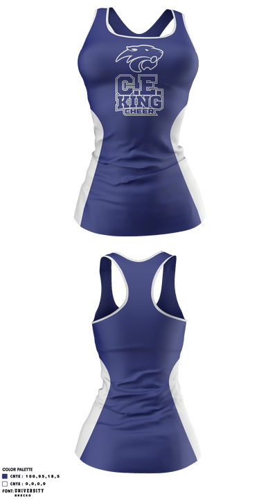 C E King High School Cheer 73392903 Tank Top - 1