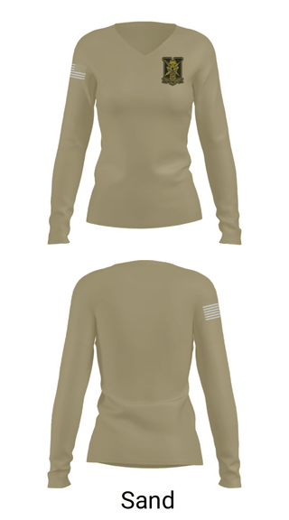 Women's Long Sleeve Vneck Shirt, , Air Force, Teamtime, Team time, sublimation, custom sports apparel, team uniforms, spirit wear, spiritwear, sports uniforms, custom shirts, team store, custom team store, fundraiser sports, apparel fundraiser