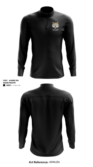 Quarter Zip Jacket, Flint River Wildcats, Men's Basketball, Teamtime, Team time, sublimation, custom sports apparel, team uniforms, spirit wear, spiritwear, sports uniforms, custom shirts, team store, custom team store, fundraiser sports, apparel fundraiser