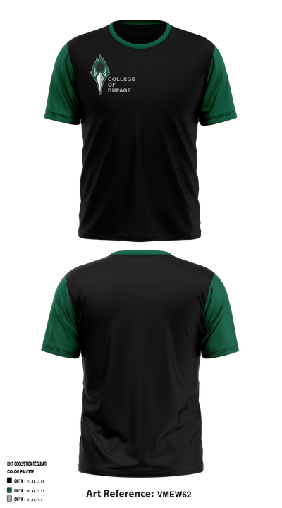 College of DuPage Alumni 35400336 Short Sleeve Performance Shirt - 2