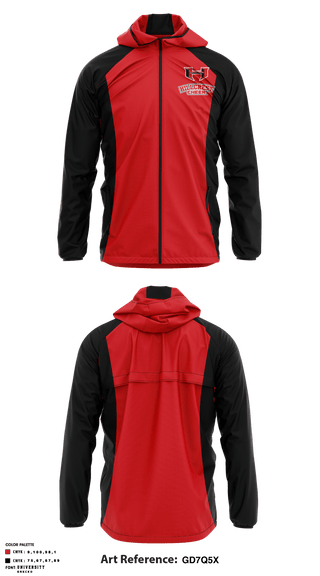 Windbreaker, Hillcrest High School Cheer, School Spirit Store, Teamtime, Team time, sublimation, custom sports apparel, team uniforms, spirit wear, spiritwear, sports uniforms, custom shirts, team store, custom team store, fundraiser sports, apparel fundraiser