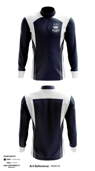 Louis E Dieruff High School Cheer 26370511 Quarter Zip Jacket - 1